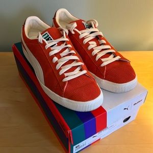 Puma x Butter Goods Basket VTG sneaker in orange Corduroy, Size 12 (men’s)
